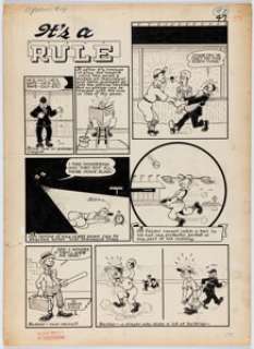 Fred Schwab and Other Chesler Studio Artists - Dynamic Comics #19 and Additional Titles Complete 1-Page Stories Original Art Group of 3 (Chesler Publ., 1940s).