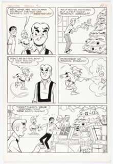 Dan Decarlo And Rudy Lapick | Archie Giant Series Magazine #25 Partial Christmas-Season Story Original Art Group of 5 (Archie Comics, 1964). | Heritage