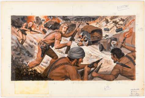 Samson Pollen | Stag Magazine November-1971 Double Page Painting Original Art (Magazine Management, 1971).... | Heritage