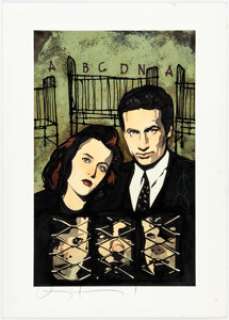 John Van Fleet - X-Files Season One Unpublished Cover Original Art (Topps, 1998). ...