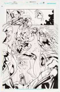 Pete Woods, Ronan Cliquet, and Wade von Grawbadger - Legion Lost #14 Story Page 9 Original Art (DC Comics, 2013)....
