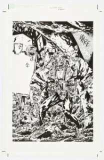 Keith Giffen and Claude St. Aubin - PunX #3 Gutter Rat and Drexel Pin-Up Original Art (Acclaim/Valiant, 1995)....