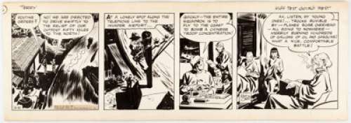 Caniff, Milton | Milton Caniff Terry and the Pirates Daily Comic Strip Original Art dated 12-21-40 (News Syndicate Co., Inc., 1940)... | Heritage
