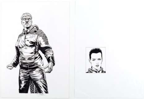 Weston, Chris - Gary Erskine [Chris Weston Lightboxed] The Filth #9 Story Page 9 Illustration Elements Original Art and Photocopie... (Total: 6 Items)