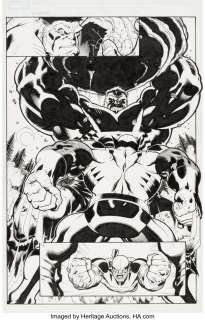 McGuinness, Ed - Ed McGuinness and Dexter Vines Wolverine #50 Story Page 7 Hulk Original Art (Marvel, 2007)....