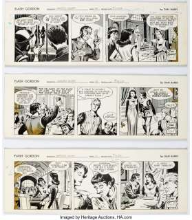 Barry, Dan | Dan Barry Flash Gordon Daily Consecutive Comic Strip Original Art Group of 6 (King Features Syndicate, 1963).... (Total: 6 Original Art) | Heritage