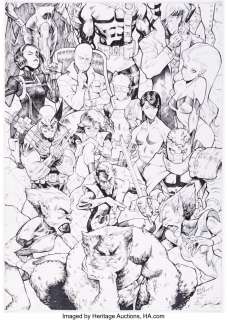 Unidentified artist - superhero sketches - Sergi Domènech - X-Men ‘94 Illustration Original Art (undated)....