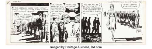 Caniff, Milton | Milton Caniff Terry and the Pirates Daily Comic Strip dated 12-27-44 Original Art (News Syndicate Co., 1944). ... | Heritage