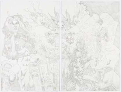 Vigil, Tim | Tim Vigil Faust: Singha’s Talons #1 Wraparound Variant Cover Original Art (Avatar Press, 2000).... (Total: 2 Original Art) | Heritage