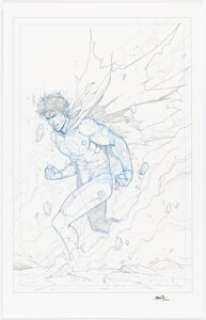 DC Artist - Iban Coello Superboy #16 Story Pages 3-4 and Pin-Up Original Art (DC, 2013).... (Total: 2 Original Art)