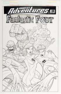 Cruz, Roger - Roger Cruz Marvel Adventures Fantastic Four #48 Cover Original Art (Marvel, 2009)....