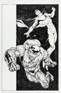 Sears, Bart - Bart Sears and Ray Kryssing Unity Yearbook #1 X-O Manowar and Solar Cover Original Art (Valiant, 1994)....
