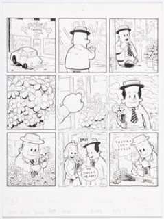 Crane, Jordan - Jordan Crane The Last Lonely Saturday Story Page 3 Original Art (Red Ink Publ., 2000). ...