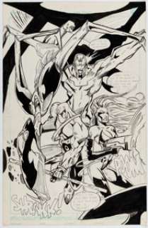 Maus, Bill - Bill Maus (attributed) - Zen and Nira-X Splash Page Original Art (undated)....