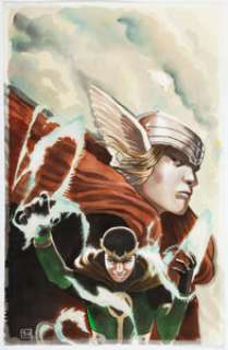 Stephanie Hans Journey into Mystery #622 Thor and Loki Cover Painting Original Art (Marvel, 2011). ... | Heritage