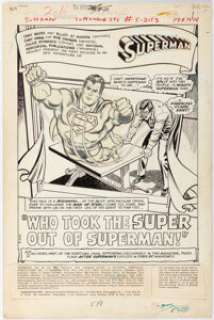 Curt Swan And Bob Oksner | Superman #296 Splash Page 1 Original Art (DC, 1976).... | Heritage
