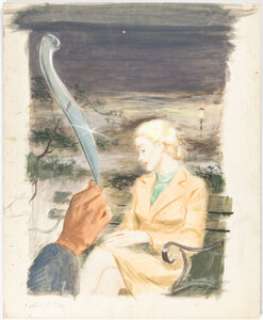 Herman Bischoff - Cover Preliminary Original Art Group of 2 (c. 1950). (Total: 2 Original Art)