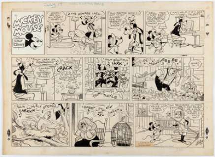 Manual Gonzales | Mickey Mouse Sunday Comic Strip Original Art dated 7-17-55 (King Features Syndicate, 1955). | Heritage