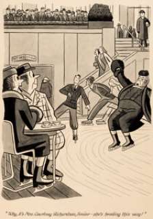 Peter Arno - Single Panel Gag Cartoon Illustration Original Art (undated).