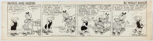 Wally Bishop Muggs and Skeeter Daily Comic Strip dated 11-15-37 Original Art (King Features Syndicate, 1937).