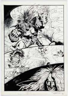 Saverio Tenuta - Lobo Try-Out Story Page Original Art (DC, 1995).