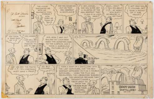 Gene Ahern Room and Board (featuring Judge Puffle) Sunday Comic Strip Original Art (King Features Syndicate, 1930s).