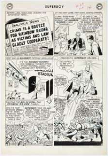 George Papp Superboy #84 "The Rainbow Raider" Story Page 3 Original Art (DC, 1960). | Heritage
