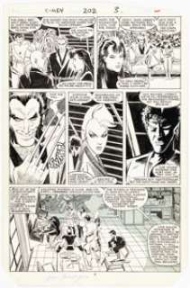 John Romita Jr. and Al Williamson X-Men #202 Story Page 3 Original Art (Marvel, 1986). | Heritage