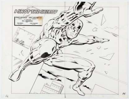 Vince Argondezzi and Bill Anderson Next Man #3 Double Splash Pages 4-5 Original Art (Comico, 1985). (Total: 2 Original Art)