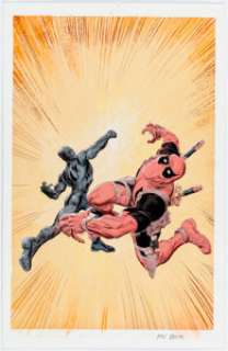 Kyle Baker Black Panther vs. Deadpool #5 Variant Cover Original Art (Marvel, 2019). | Heritage