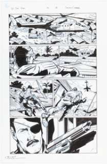 Brian Shearer (S.L. Galant printed blue lines) G.I. Joe: A Real American Hero #191 Story Page 18 Original Art (IDW, 2013).