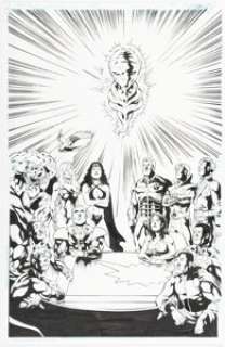 Marlo Alquiza [Geraldo Borges printed blue lines] Adventure Comics #521 Splash Page 13 Original Art (DC, 2011).