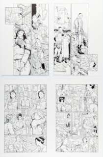 Chris Dreier [Gianluca Pagliarani printed blue lines] Warren Ellis‘ Ignition City #3 Story Pages 12-22 Original Art (Avatar Press, 2009). (Total: 11 Original Art)