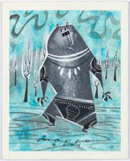 Scott Morse - Tribal Bear Painting Original Art (2004).