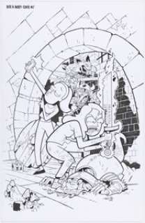 Troy Little Rick and Morty vs. Dungeons & Dragons #2 Cover Original Art (IDW, 2018).