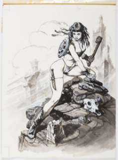 Chris Miller Bomb Shell Portfolio Cover / Plate Illustration Original Art and Portfolio (SQP, 1993). (Total: 2 Original Art) | Heritage