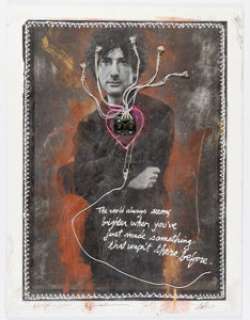 David Mack and Bill Sienkiewicz - Portrait of Neil Gaiman Light-Up Painting Original Art (2014). | Heritage