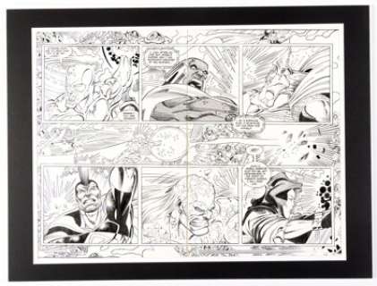 Ron Lim and Tom Christopher Silver Surfer #82 Double Page Spread 15-16 Original Art (Marvel, 1993). | Heritage