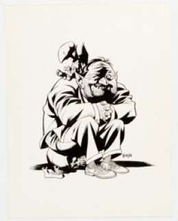 Kevin Nowlan DC Vertigo: The Sandman Trading Card #52 "Abel and Goldie" Illustration Original Art (Skybox, 1994). | Heritage