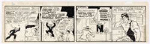 Al Capp Li’l Abner "Fearless Fosdick" Daily Comic Strip Original Art dated 7-15-44 (United Feature Syndicate, 1944). | Heritage