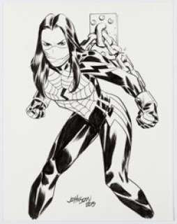 Dave Johnson Silk #6 Cover Illustration Original Art (Marvel, 2015). | Heritage