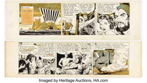 Dan Barry Flash Gordon Daily Comic Strip Original Art Group of 2 (King Features Syndicate, 1956). (Total: 2 Original Art) | Heritage