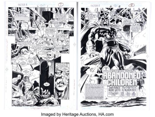 Steve Epting and Al Milgrom Factor X #2 Pages 1-2 Original Art (Marvel, 1995). (Total: 2 Original Art) | Heritage