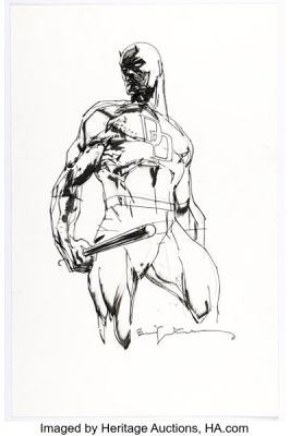Bill Sienkiewicz - Daredevil Illustration Original Art (undated). | Heritage
