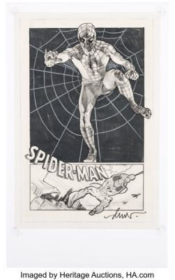 Drew Struzan Spider-Man Poster Preliminary Original Art (Thought Factory, 1977).