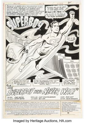 Kurt Schaffenberger and Dave Hunt The New Adventures of Superboy #23 Splash Page 1 Original Art (DC, 1981). | Heritage