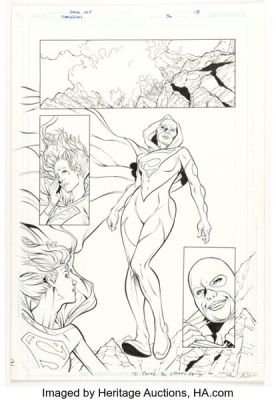 Jamal Igle and Keith Champagne Supergirl #36 Story Page 18 Original Art (DC, 2009).