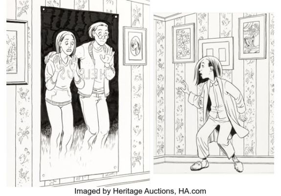 Jill Thompson The Neil Gaiman Coloring Book "Coraline" Page 47 Illustration Original Art (HarperCollins, 2017). | Heritage