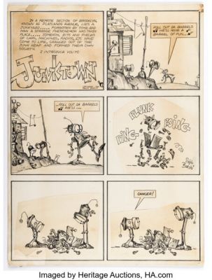 Ralph Bakshi "Junktown" Unpublished Comic Strip Original Art (1969). | Heritage