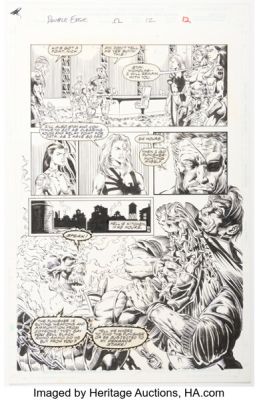 Doug Wheatley and Jimmy Palmiotti Double Edge: Omega Ghost Rider Story Page 12 Original Art (Marvel/Marvel Edge, 1995). | Heritage